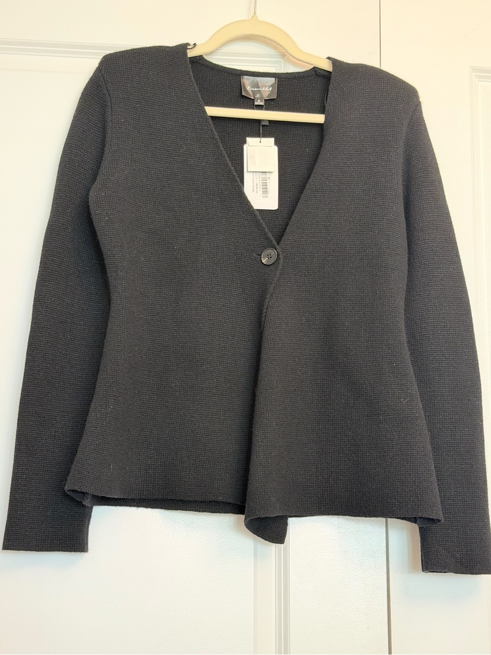 Line & Dot Black One Button Cardigan Sweater NWT Size M. Paid $129